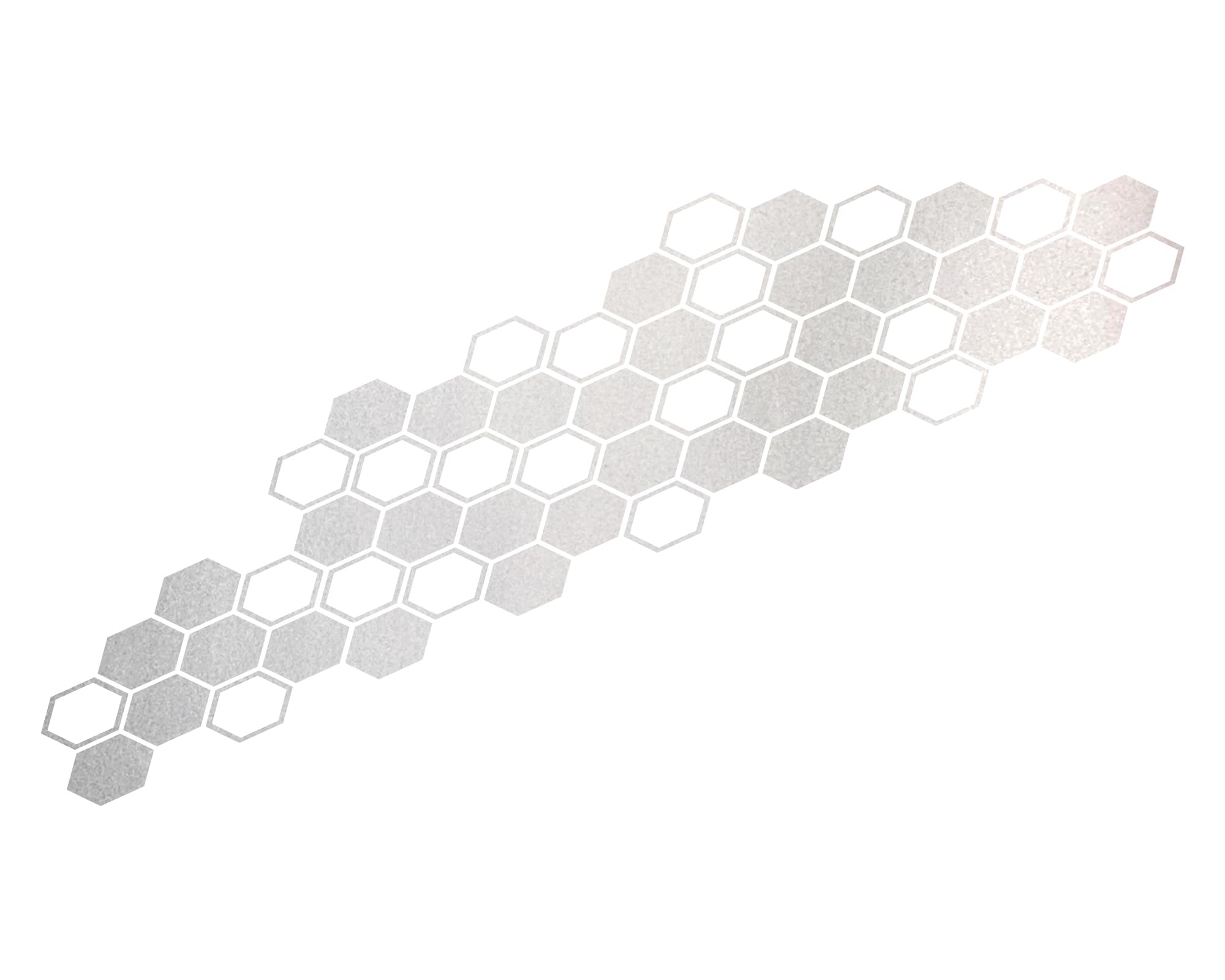 FOLIATEC Car Design Sticker Hexagon, Silber Chrom Matt, 32 x 130 cm