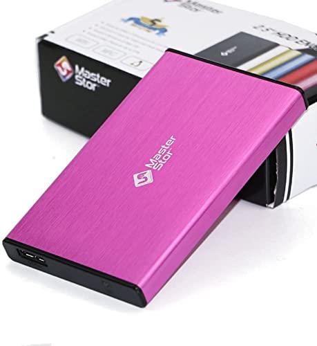 Peak Health MasterStorb Externe Festplatte, USB 3.0, superschnell, 6,3 cm (2,5 Zoll), SATA, tragbare Festplatte, Rot, Silber, Schwarz, Blau und Pink