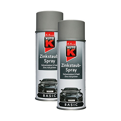 KWASNY 2x 233 054 AUTO-K BASIC Zinkstaub-Spray Grau Zinkspray 400ml