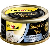 Sparpaket GimCat ShinyCat Filet Dose 24 x 70 g - Thunfisch & Anchovis