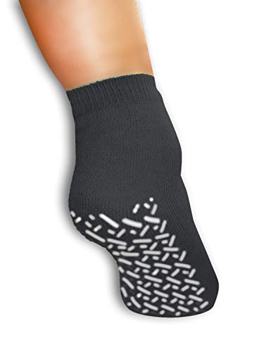 Medi-Inn+ Anti-Rutsch-Socken 100% Polyester 2-seitig beschichtet 48 Paar (Größe XXL, grau)