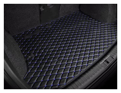 Kofferraum Schutzmatte Für MG4 Für EV EH32 2022 2023 2024 Leder Kofferraummatten Wasserdicht Schutz Zubehör ( Color : Black Blue )