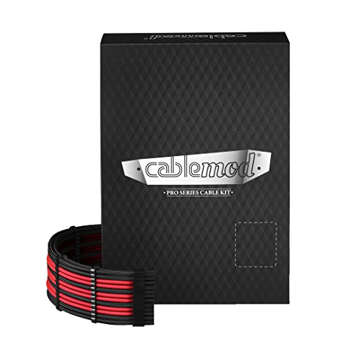 CableMod PRO ModMesh C-Series RMi & RMX Cable Kit - schwarz/rot