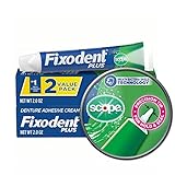 Fixodent Food Seal Plus Scope Denture Adhesive Cream Twin Pack, 2 Ounce by Fixodent