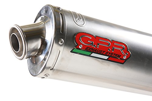 GPR Auspuff Endkappe – Moto Guzzi V 11 sport-le mans-cafã ¨ -naked 1999/05 HOMOLOGATED Mid Full Exhaust System 2 in 1 SX by GPR Exhaust Systems Titanium Oval Line