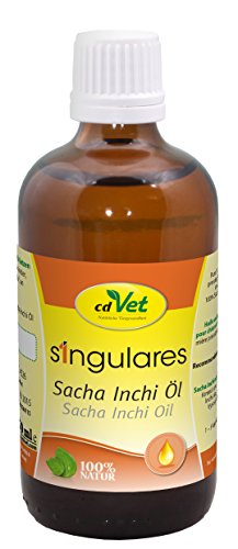 cdVet Naturprodukte Singulares Sacha Inchi Öl 100 ml - Hund, Katze - Futterergänzung - Hohe Verdaulichkeit - reich an Vitamin A+E - Omega 3-, Omega 6-, Omega 9 Fettsäuren - 100% Natur -