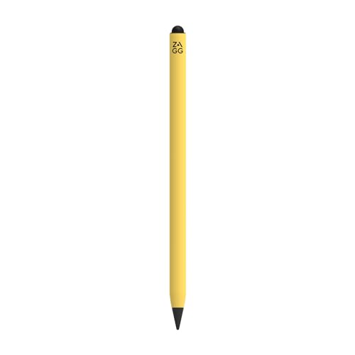 ZAGG Pro Stylus 2, Stylus Pen, Wireles charging, Magnetic, Dual Tip Stylus, Compatible for iPad, Yellow