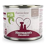 Herrmann's - Kreativ-Mix Kaninchen | Reinfleisch - 12 x 200g - Nassfutter - Für Hund & Katze
