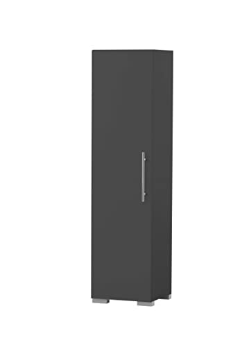 Schildmeyer Carlos Highboard, Holzwerkstoff, anthrazit, 36,3 x 34,7 x 142,7 cm