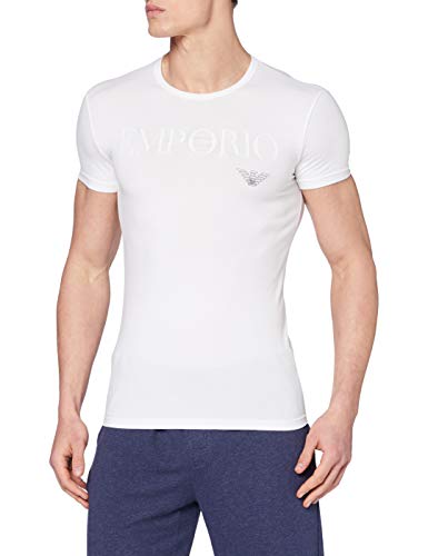 Emporio Armani Underwear Herren 111035CC716 Schlafanzugoberteil, Weiß (Bianco 00010), Medium