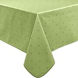 Erwin Müller abwaschbare Tischdecke, Tischwäsche Neuss im Rautendesign, grün Größe 130x250 cm - acrylversiegeltes Gewebe für leichtes Wischen (weitere Farben, Größen)