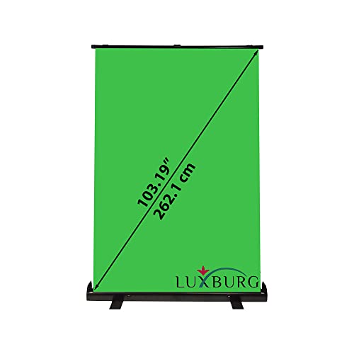 Luxburg 150x200 cm Professioneller tragbarer grüner Hintergrund, Chromakey-Hintergrund für Fotografie, Video, Live Gaming-Streaming,Virtual Studio
