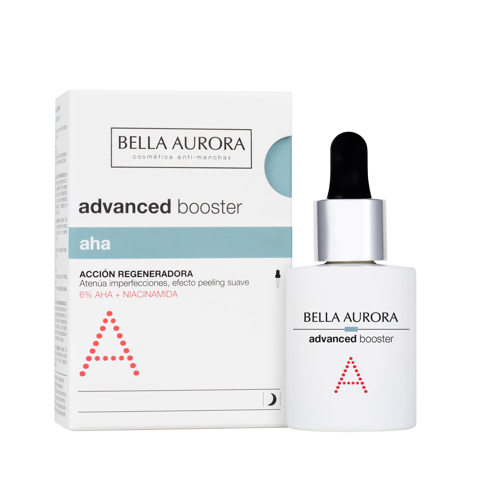 Bella Aurora Advanced Booster Aha | Anti-Unreinheiten-Serum mit Peeling-Effekt | Peeling und Anti-Flecken für das Gesicht, 30 ml