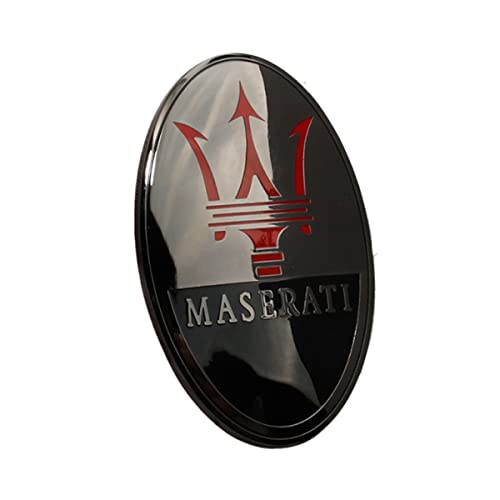 HUAQIEMI Für Maserati Quattroporte Ghibli Granturismo Levante GTS Autokopfhaube Logo Emblem Ersatz Metallabzeichen Aufkleber Aufkleber