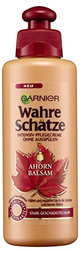 Garnier Wahre Schätze Ahorn Balsam Intensiv-Pflegecreme Leave-In, 6er Pack (6 x 200 ml)