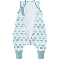 Premium Baby Schlafsack mit Füßen Sommer, Bequem & Atmungsaktiv, 100% Bio-Baumwolle, Oeko-TEX Zertifiziert, Flauschig, Bewegungsfreiheit, 1.0 TOG von emma & noah (Wal Blau, 90 cm)