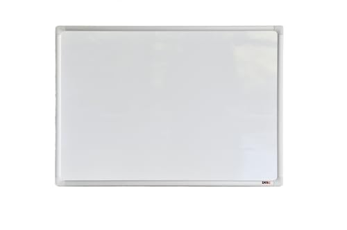 DESQ Whiteboard, magnetisch, Aluminiumrahmen, 60 x 90 cm, inkl. Stifthalter aus Aluminium