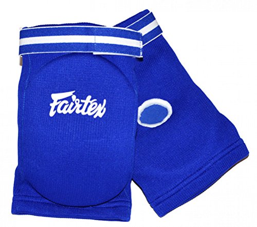 Fairtex Ellenbogenschoner mod.EBE Pads, Schutzausrüstung für MuayThai, Kickboxen, MMA Thai-Boxen, Kampfsport, Einheitsgröße, blau, One Size For All