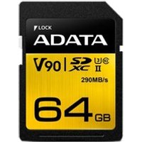 Adata premier one - flash-speicherkarte - 64 gb - uhs-ii u3 / class10 - sdxc uhs-ii - a-data - asdx64guii3cl10-c - 4712366968714