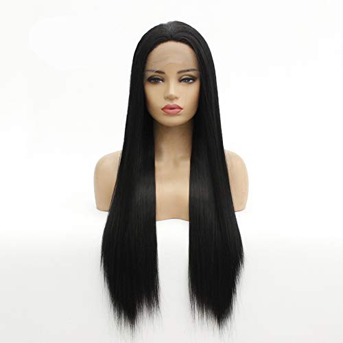 Lace Front Perücke Brazil Virgin Remy Haar 150% Dichte Künstliche Perücke Direkt Mit Natürlichem Haaransatz Natürliche Schwarze Haare Mode Damen Party Verwenden,24 inches