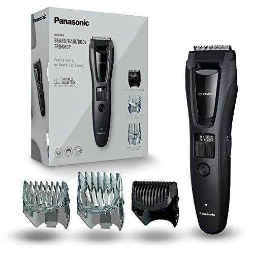 Panasonic ER-GB62-H503 Bart-/ Haarschneider mit 39 Schnittstufen, Bartschneider für Herren, inkl. Body-Trimmer, Pflege für Körper