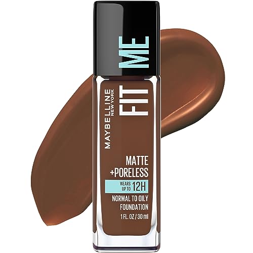 MAYBELLINE - Fit Me Matte + Poreless Liquid Foundation Makeup, Java - 1 fl. oz. (30 ml)