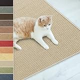 casa pura Sisalteppich Natural Line | ideal als Kratzmatte für Katzen | schadstofffrei & widerstandsfähig | Sisal Kratzteppich in vielen Farben und Größen (160 x 200 cm, Elfenbein)