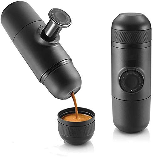 Yilu Tragbare Espressomaschine, Mini Manuelle Kaffeemaschine, Leicht Tragbare Kaffeemaschine, Kompatibel mit Tasse Kapsel und Gemahlene Tragbare Kaffeemaschine