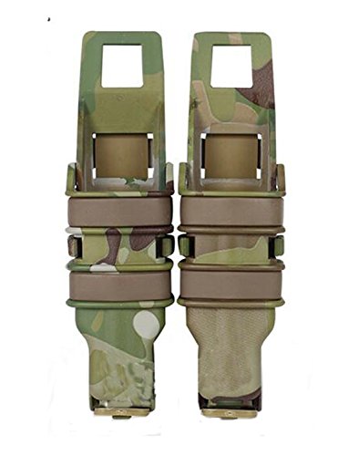 haoYK Taktische Airsoft Fast Mag Pistole Duty Gürtel Double Magazin Holster Pouch Set Camo (MC)