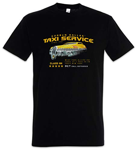 Urban Backwoods Korben Dallas Taxi Service Herren T-Shirt Schwarz Größe 3XL