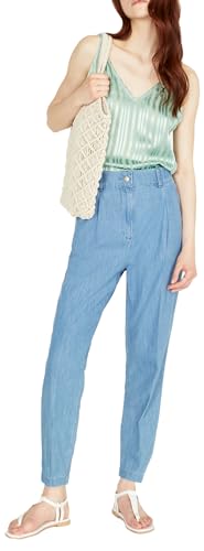 Sisley Womens Trousers 4A7TLF032 Pants, Light Blue Denim 901, 30
