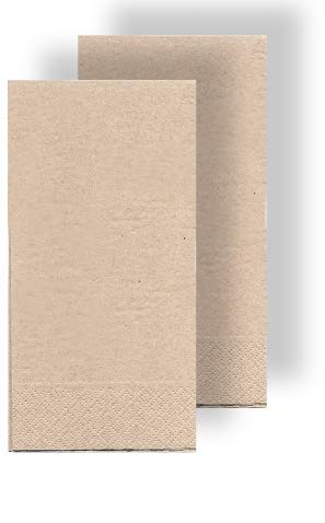 2000 Öko-Zelltuchservietten Tissue 33x33 cm, 2-lagig, 1/8 Falz (Buchfalz) brown recycling, 8x250 Stück je Karton