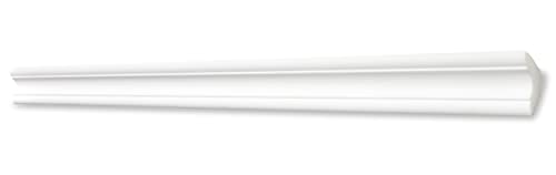 DECOSA Zierprofil A40 SIMONE - Edle Stuckleiste in Weiß - 120 Leisten à 2 m Länge = 240 m - Zierleiste aus Styropor 30 x 30 mm - Für Decke oder Wand