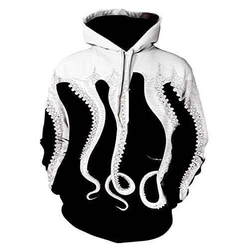 Hoodie Herren Octopus Bart Digitaldruck Tasche Fashion-We120_L