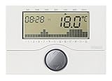 Vimar 01910 Elektronischer Uhrenthermostat für die ON/OFF-Raumtemperaturregelung (Heizung und Klimaanlage), Tages/Wochenprogrammierung, Stromversorgung über Akkus AA LR6 1,5 V (nicht mitgeliefert)