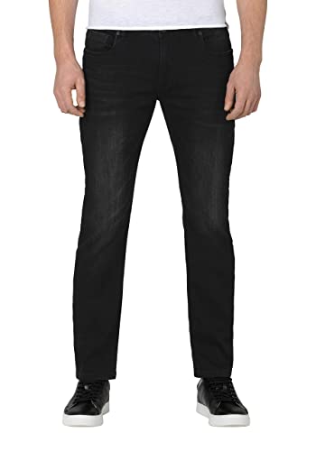 Timezone Herren Slim EduardoTZ Jeans, Black Black wash, 34/32