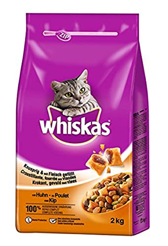 Whiskas Adult Katzenfutter Huhn, 6 Packungen (6 x 2 kg)