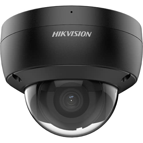Hikvision DS-2CD2186G2-ISU(2.8mm)(C)(Black) Dome Überwachungskamera mit 8 Megapixel, bis zu 30m Beleuchtung, professionelle Überwachungskamera, Acusense Kamera mit Fehlalarmfilter