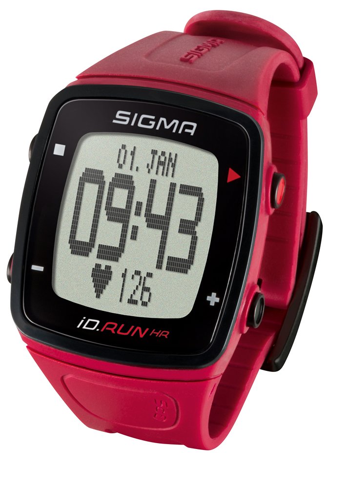 Sigma Sport Pulsuhr iD.RUN HR rouge, GPS-Laufuhr, Handgelenk-Pulsmessung, Activity Tracker, rot