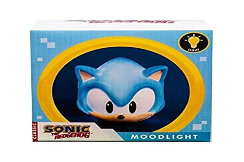 Fizz Creations Sonic The Hedgehog 3D Shaped Sonic Head Mood Light Sonic Soft Glow Night Light Shaped Gaming Light Officially Licensed Sonic The Hedgehog Merchandise