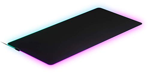SteelSeries QcK Prism RGB Gaming Surface - 3XL Stoff-Mauspad Aller Zeiten - Optimiert für Gaming-Sensoren - Maximale Kontrolle, Schwarz