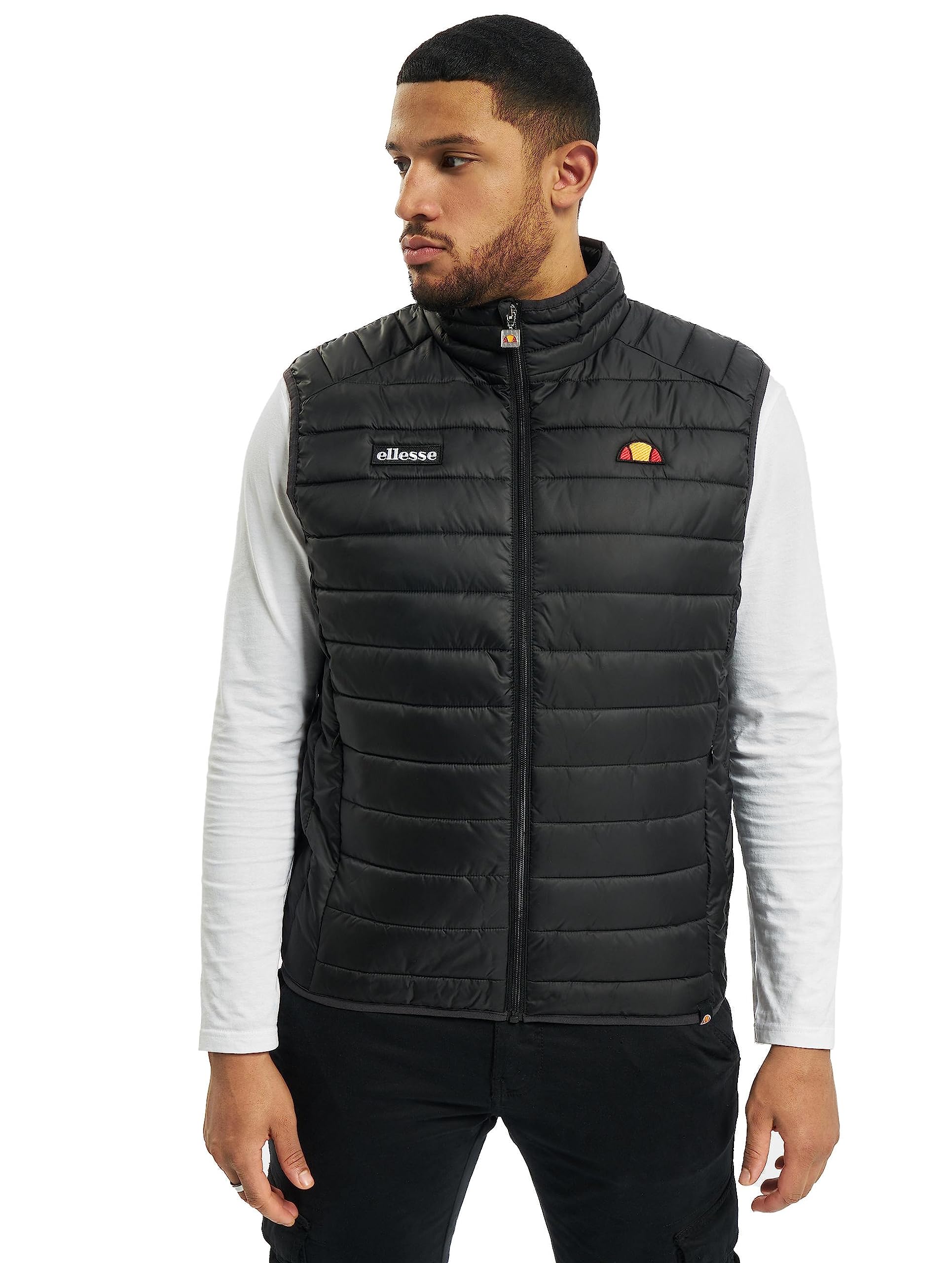 ellesse Herren Bardy Weste, Schwarz, S EU