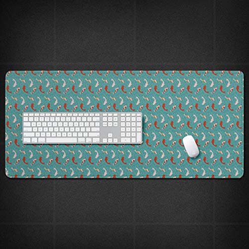 Erweitertes Mauspad Rutschfeste Gummibasis Gaming-Mausmatte Tastaturmatten Verschlusskante Verdickt Einfache Tischmatte 800x300x3mm