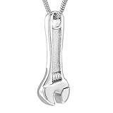 QJZM Urnen-Halskette aus Edelstahl mit Schlüssel für Asche, Andenken, Gedenkkette, Schmuck, Geschenk, Silber, 5 Stück