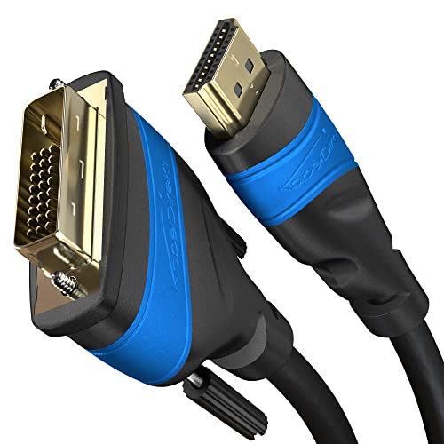 KabelDirekt – 5X HDMI DVI Adapter Kabel mit A.I.S. Schirmung gegen Störsignale – 2 m (bi-direktionales DVI-D 24+1/HDMI Monitor Kabel, HDMI-Gerät an DVI-Monitor anschließen, Full HD/1080p)