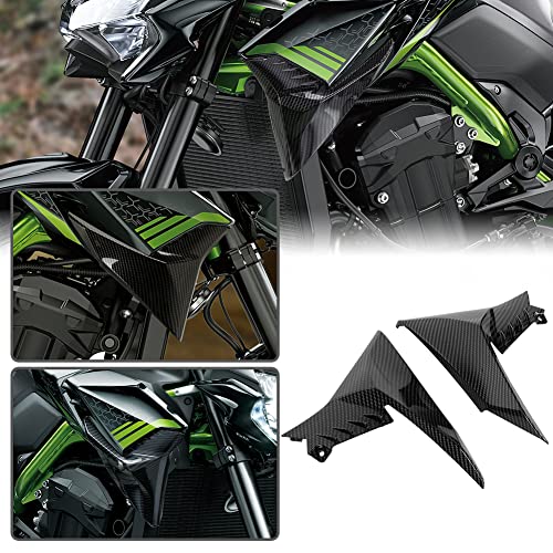 Lorababer Motorrad Carbon Look Bodykit Rahmenverkleidung Schutzabdeckung Karosserie Seitenteil Verkleidungsteil Kompatibel mit Kawasaki Z900 Z 900 Z-900 2020 2021（K）