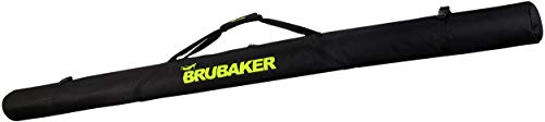 Brubaker XC Touring Langlauf Skitasche für 1 Paar Ski und 1 Paar Stöcke - Schwarz/Neon Gelb - 210 cm