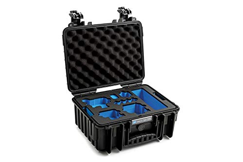 B&W Outdoor Case Hartschalenkoffer Typ 3000, Inlay für: GoPro Hero 9 Zubehör und 3x Action-Kamera GoPro Hero 9 black, Hero 9 (Hardcase, wasserdichte Koffer IP67, Innenmaß 33x23,5x15cm, Schwarz)