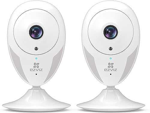 EZVIZ 1080P Full HD Überwachungskamera, 7.5 Meter Nachtsicht, innen WLAN IP Kamera mit Magnetfuß, 2-Wege-Audio, Server in Europa, Bewegungsmelder, für Haus, Baby, Pet, Indoor Camera, CTQ2C 2 Set