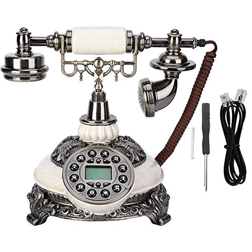 Eboxer FSK/DTMF Vintage Antik Telefon 38-Gruppe Anrufaufzeichnungen One-Taste Wahlwiederholung Antikes Telefon für Haus,Hotel usw.